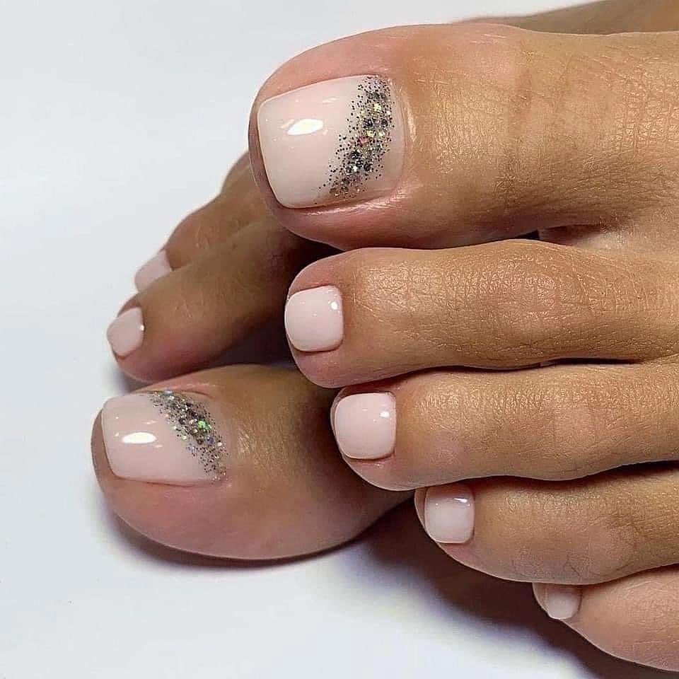 opaque nude toenails