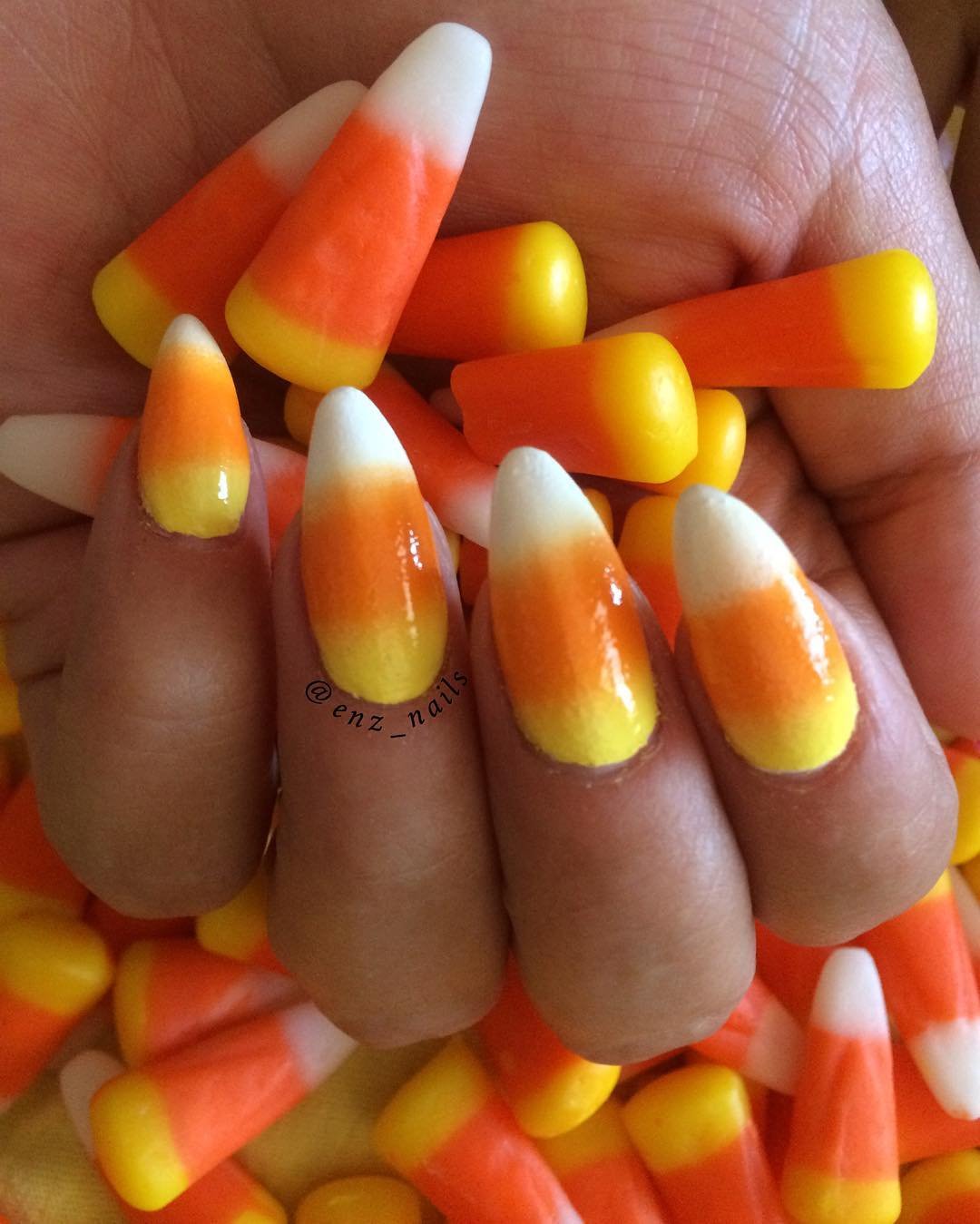 Candy Corn French Tips