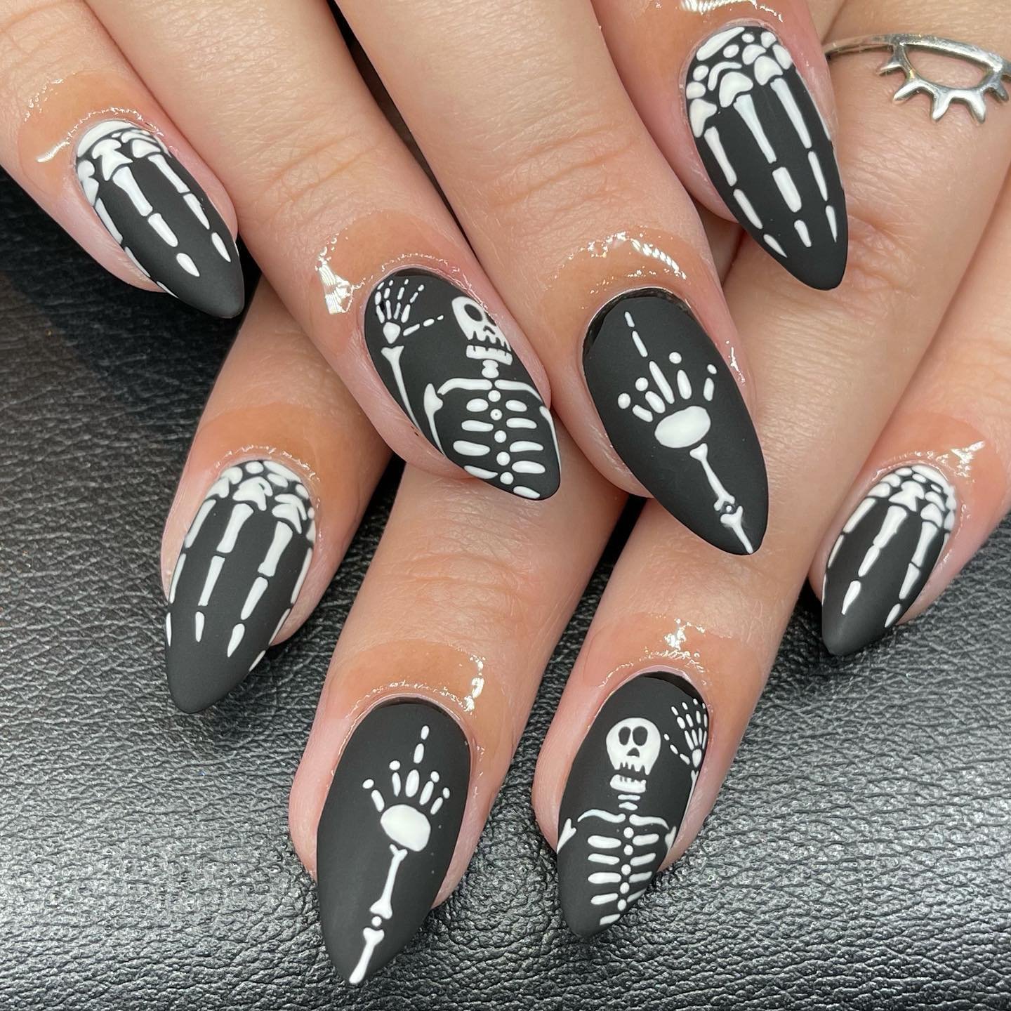 Skeleton-themed Nails
