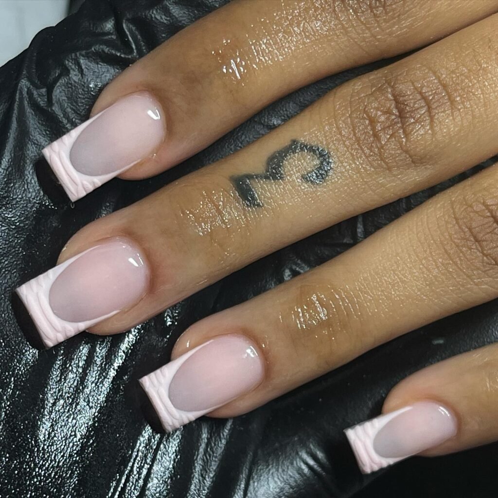 pink acrylic nails