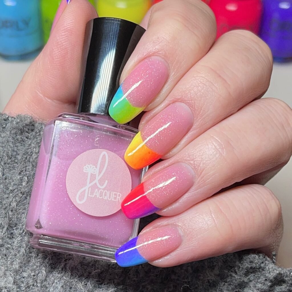 Rainbow  French Tip