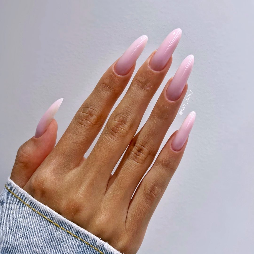 Subtle Pink Ombré Nails