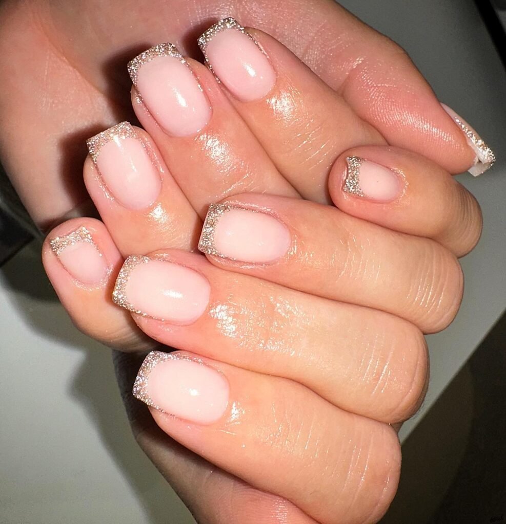 Glittering French Tips