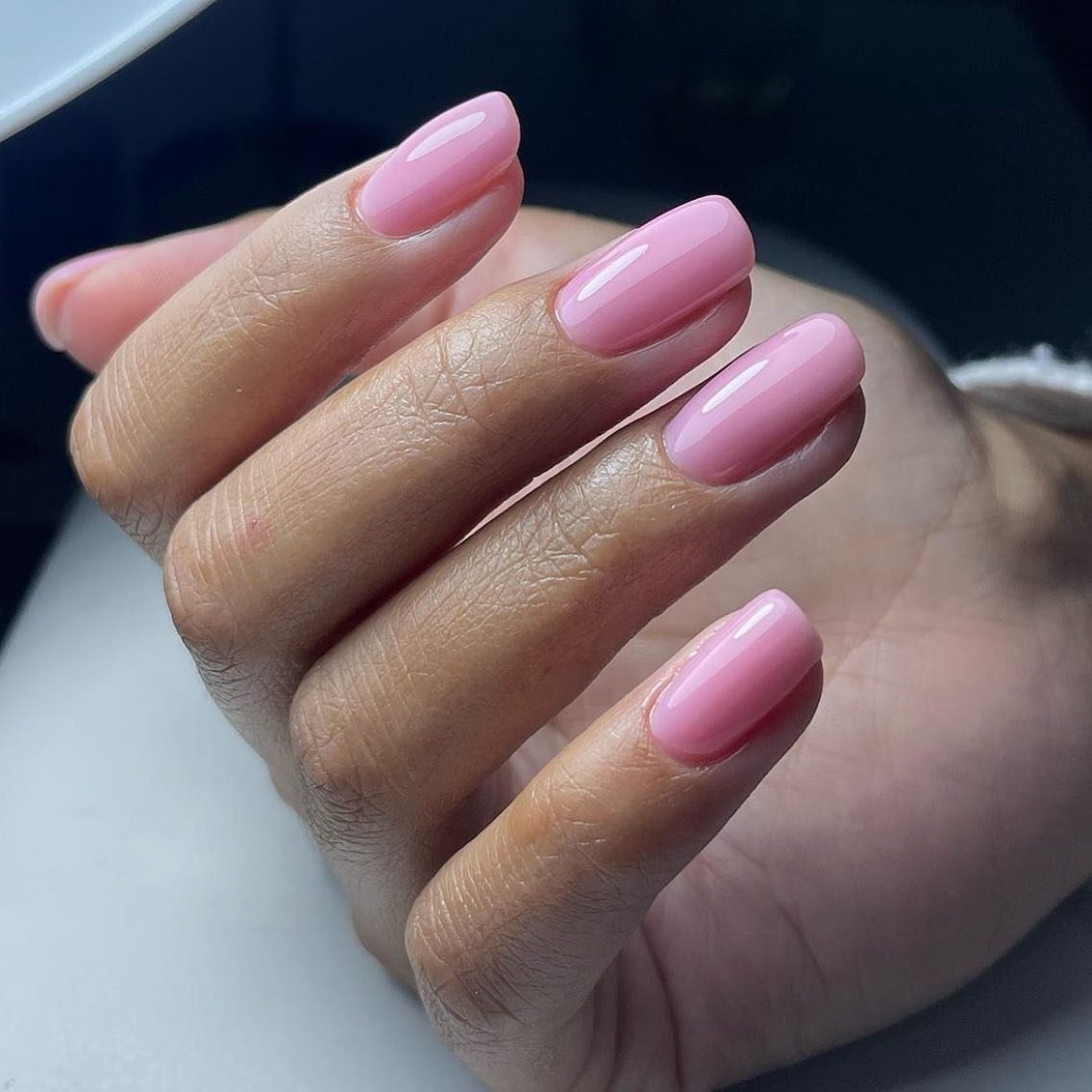 Plain White Ombré Nails