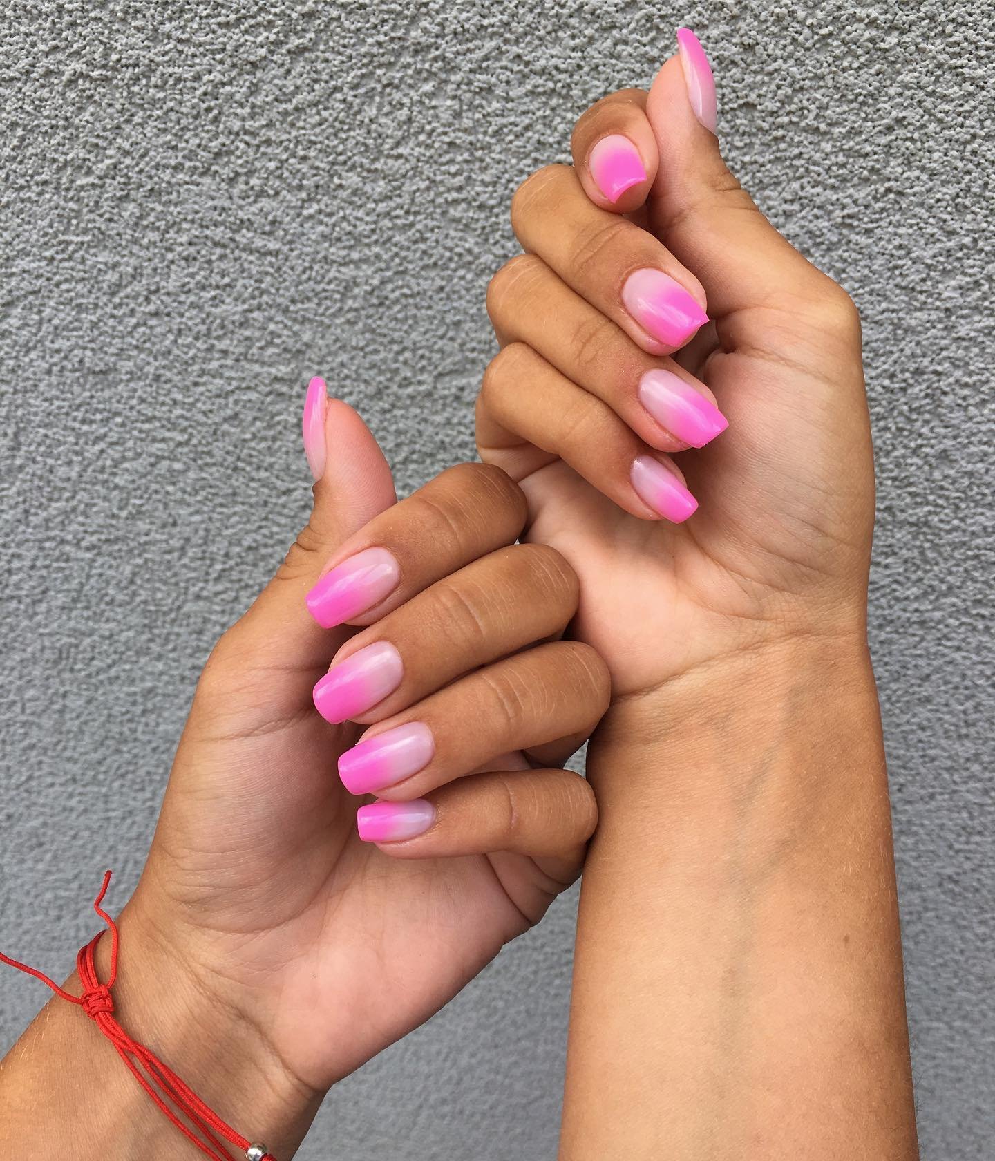 Simple Pink Ombré Nails
