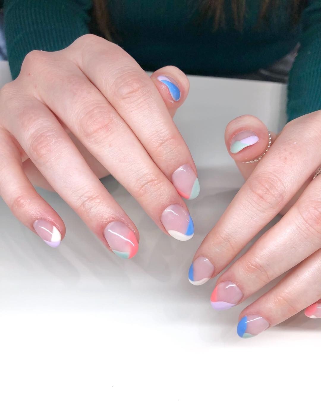 Color Block French Manicure