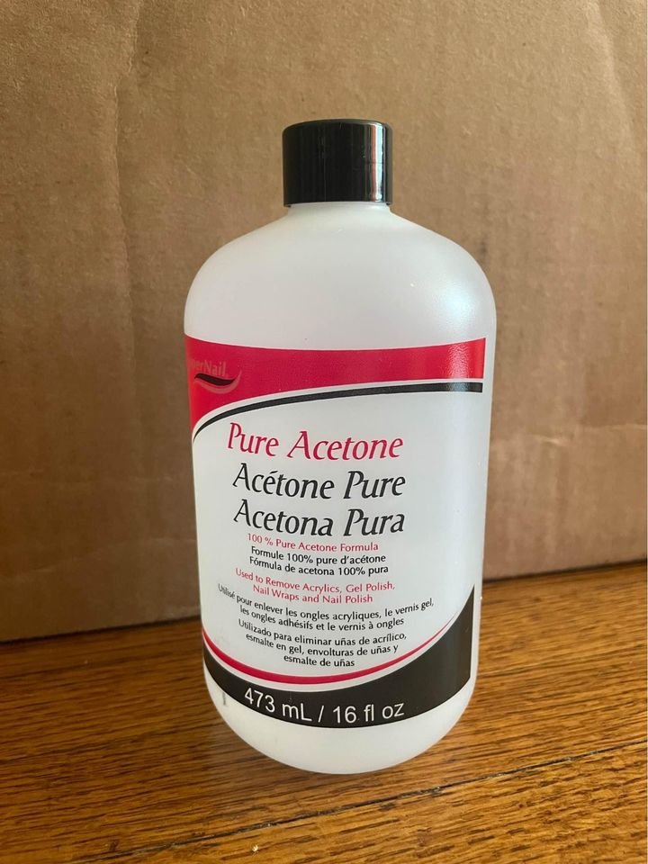 Super Nail Pure Acetone, AS SHOWN 16 Fl Oz