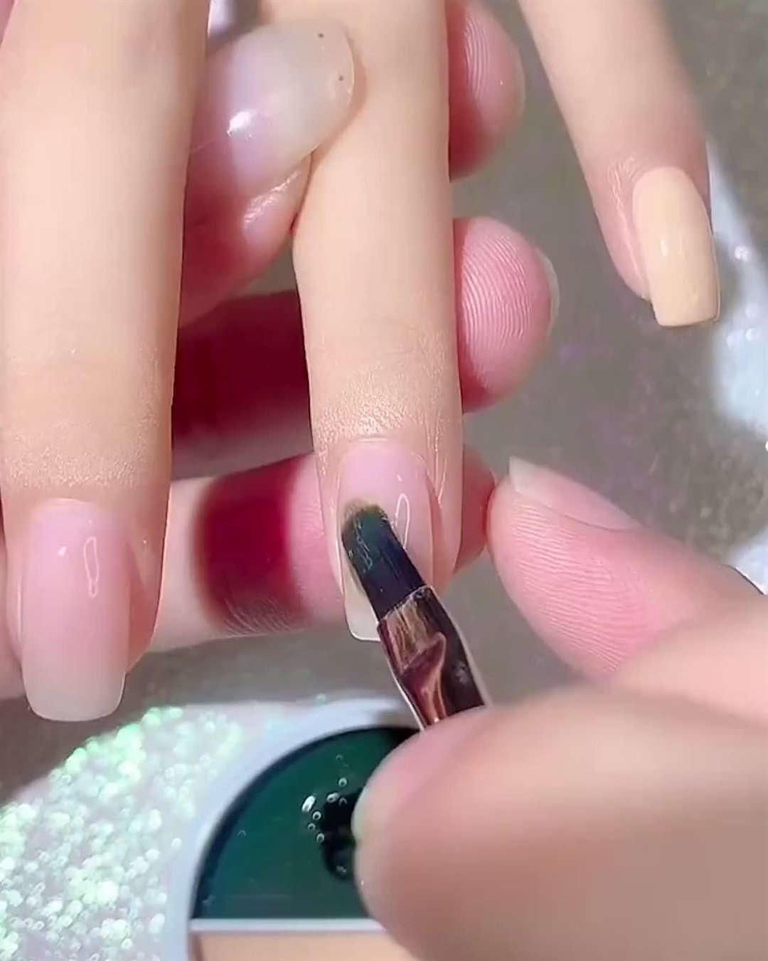 Gel manicure by expert