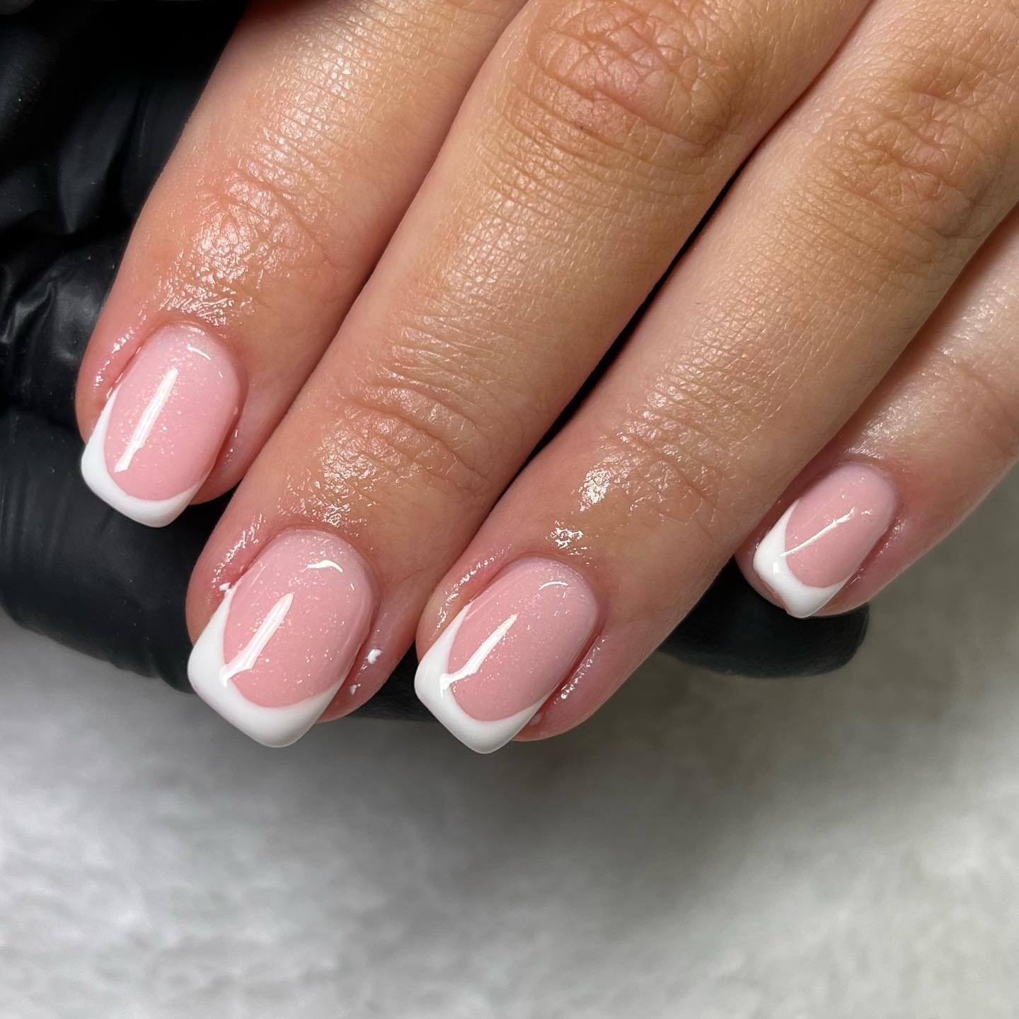 Pink And White nails