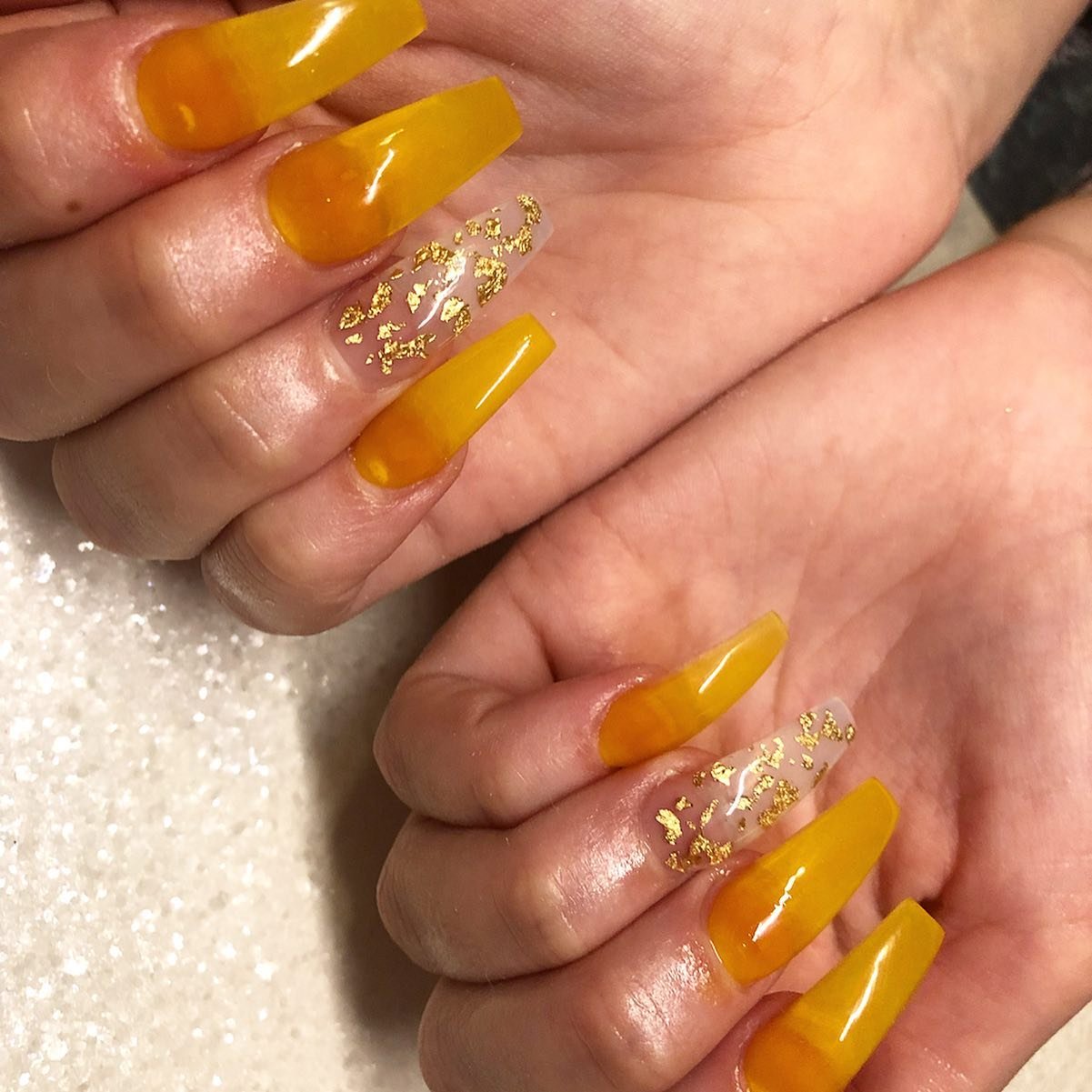 Honey Yellow Nails