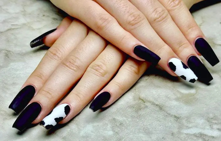 Cow Print Nails