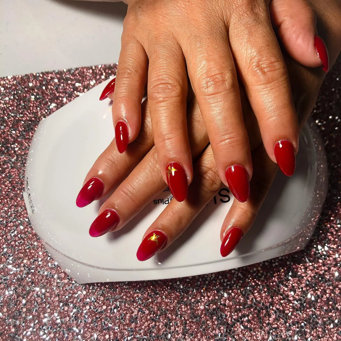 Ruby Red nails