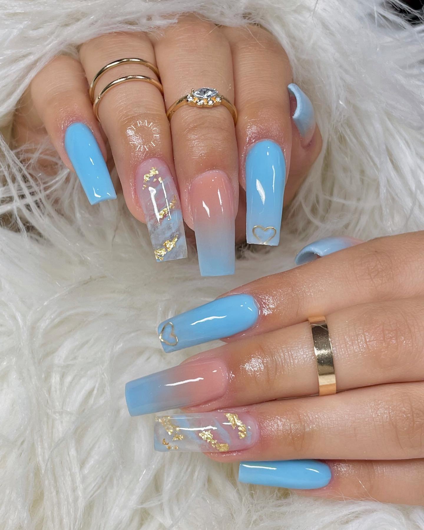 Pastel Blue Nails