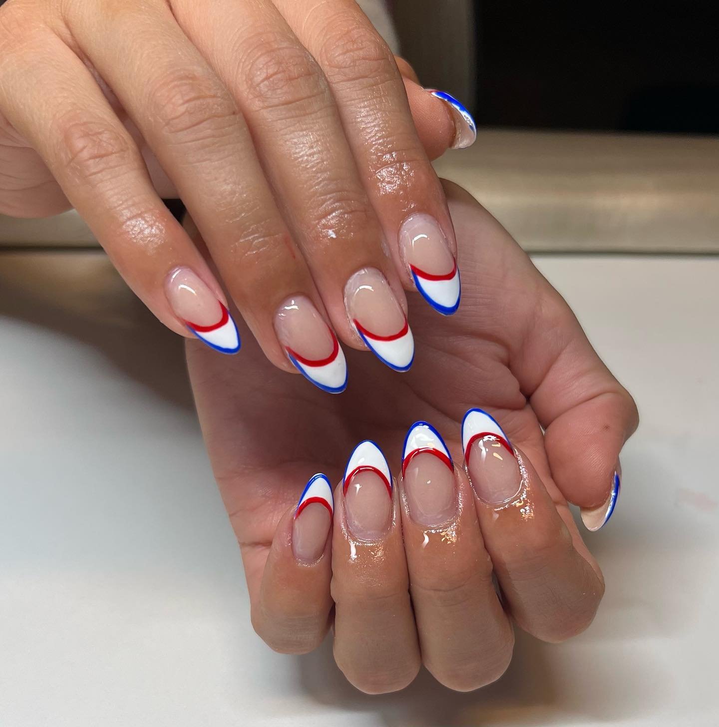 4th of july pop nails