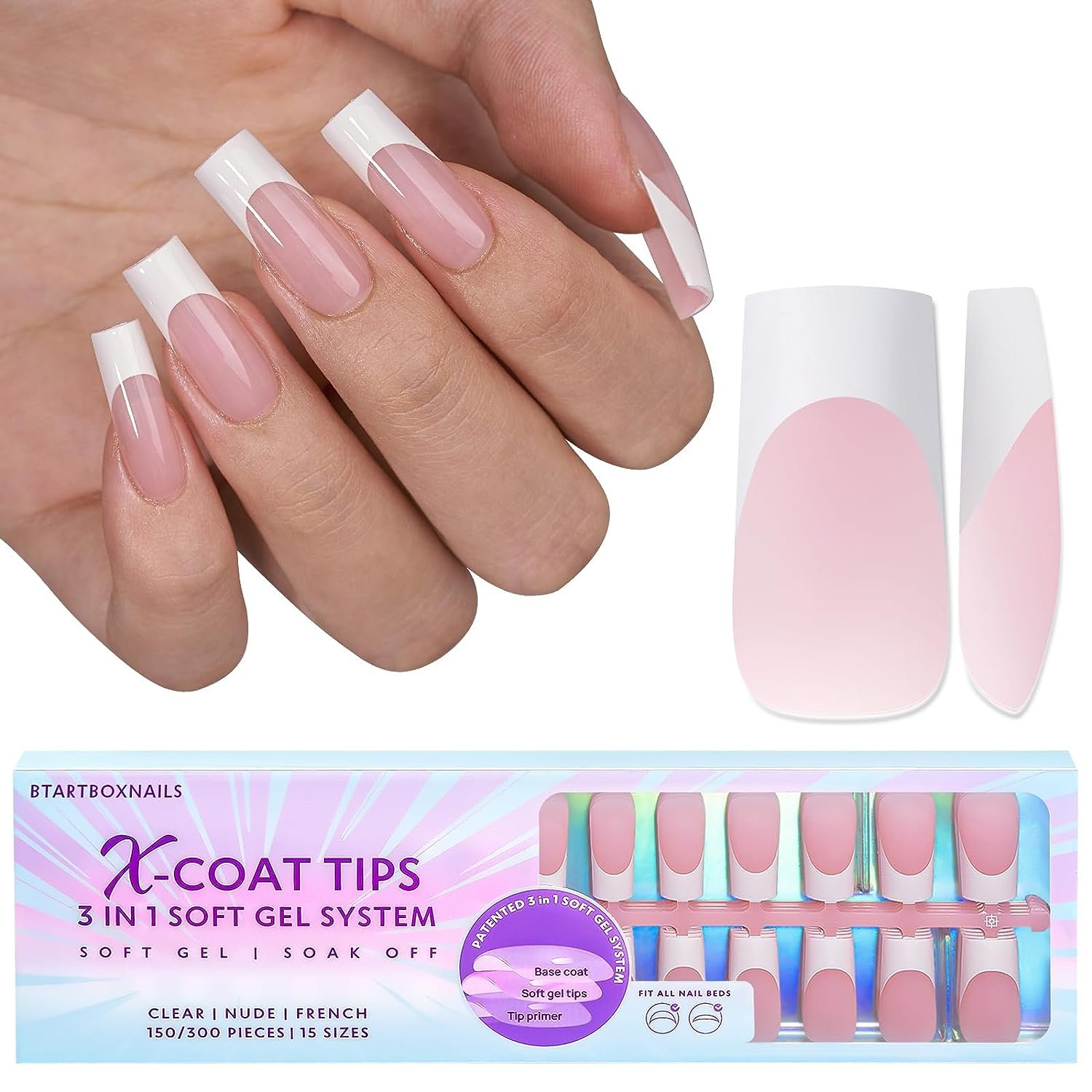 Press on French nails